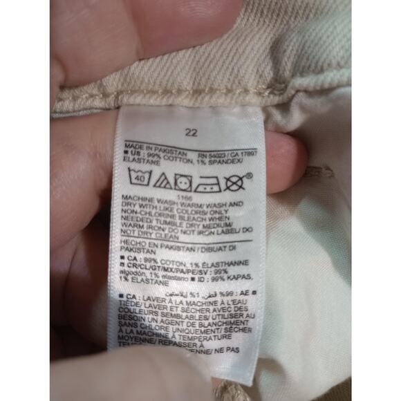 Old Navy Pants Womens 22 Beige Extra High-Rise Sky-Hi Straight Stretch Casual - Picture 9 of 11